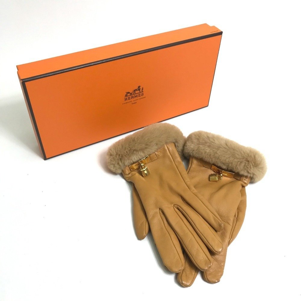 HERMES Cream Leather Love Gloves - Picture 11 of 11